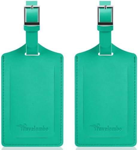 2 Pack Luggage Tags for Suitcases Airplane - Blooming Green