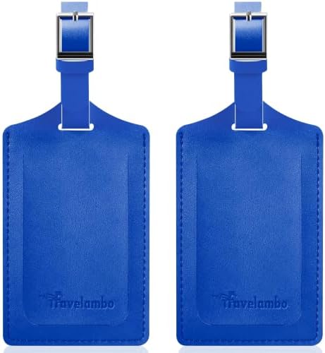 2 Pack Luggage Tags for Suitcases Airplane - Fresh Blue