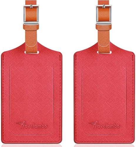 2 Pack Luggage Tags for Suitcases Airplane - Cross Red