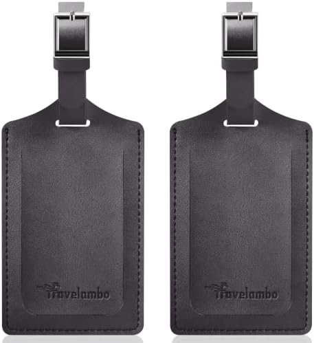 2 Pack Luggage Tags for Suitcases Airplane - Deep Grey