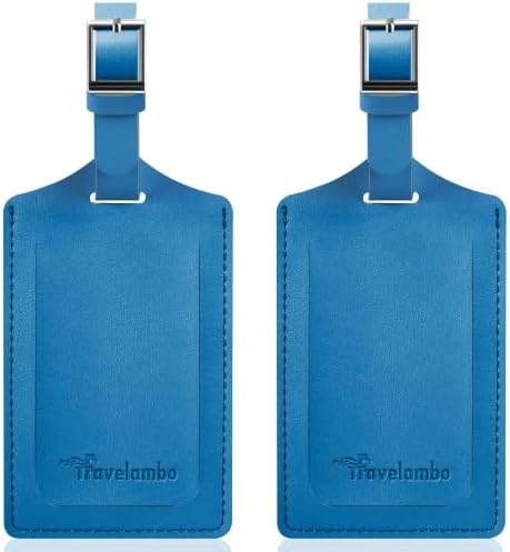 2 Pack Luggage Tags for Suitcases Airplane - Steel Blue