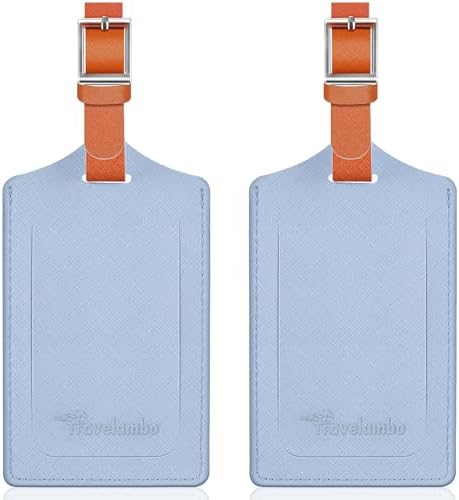 2 Pack Luggage Tags for Suitcases Airplane - Cross Blue