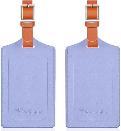 2 Pack Luggage Tags for Suitcases Airplane - Cross Purple