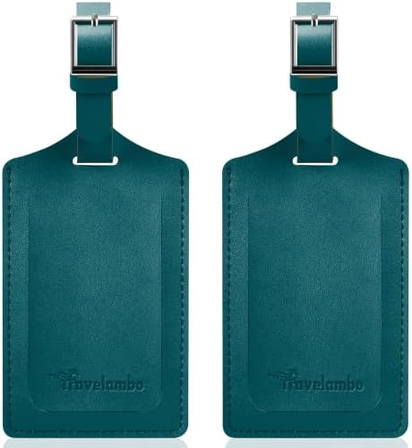 2 Pack Luggage Tags for Suitcases Airplane - Summer Green