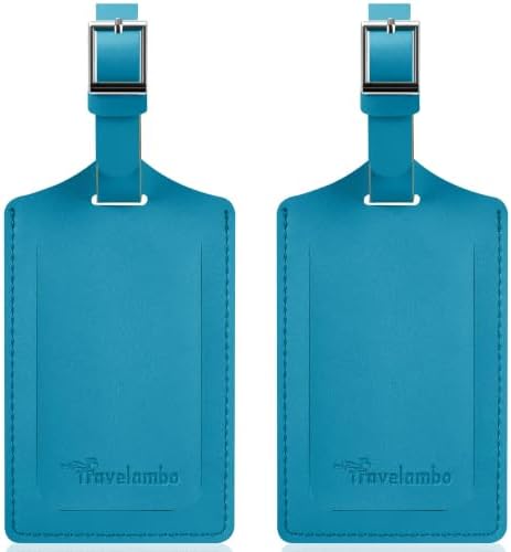 2 Pack Luggage Tags for Suitcases Airplane - Energetic Blue