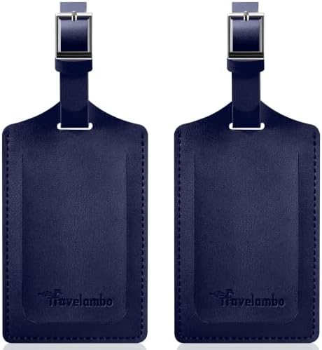 2 Pack Luggage Tags for Suitcases Airplane - Deep Blue