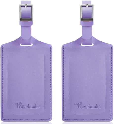 2 Pack Luggage Tags for Suitcases Airplane - Classic Purple