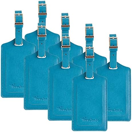 8 Pack Luggage Tags for Suitcases Airplane - Energetic Blue