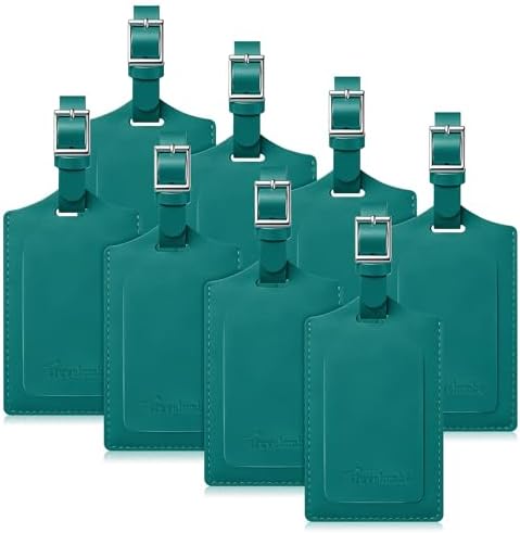 8 Pack Luggage Tags for Suitcases Airplane - Summer Green