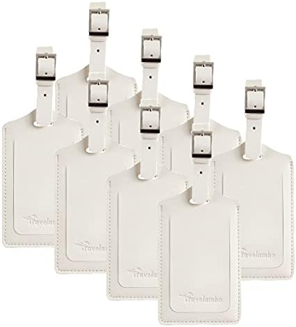 8 Pack Luggage Tags for Suitcases Airplane - Ivory