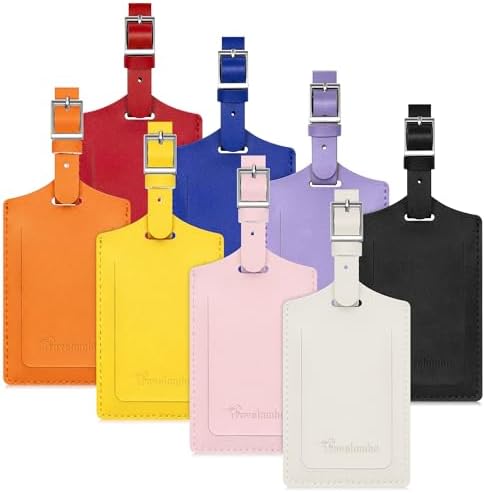8 Pack Luggage Tags for Suitcases Airplane - Colorful