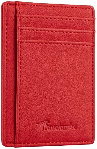 Front Pocket Minimalist Leather Slim Wallet RFID Blocking