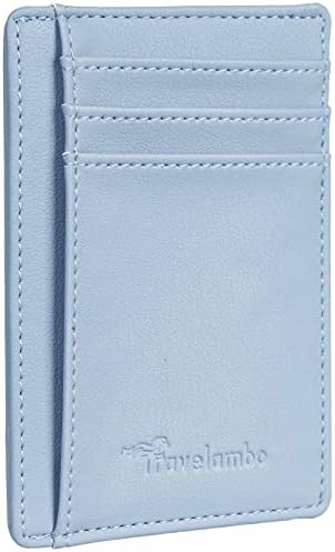 Front Pocket Minimalist Leather Slim Wallet RFID Blocking