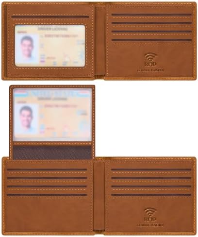 Genuine Leather Wallet for Men with Gift Box - - Craze Horse Khaki