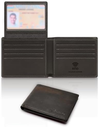 Genuine Leather Wallet for Men with Gift Box - - Craze Horse Coffee