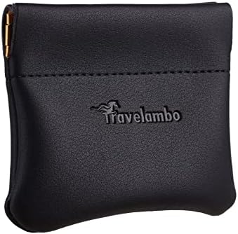 Leather Squeeze Coin Purse Pouch Change Holder For Men & Women