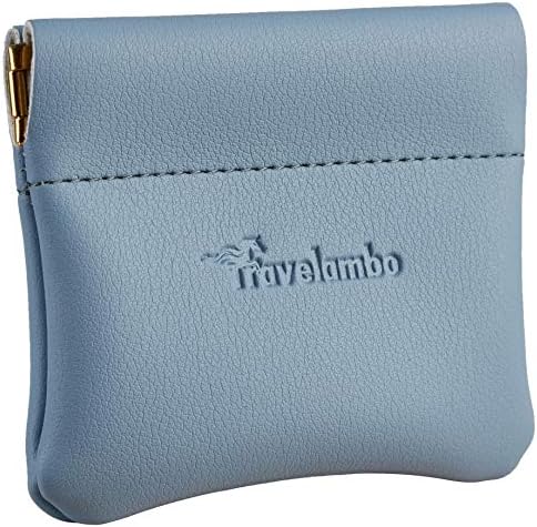 Leather Squeeze Coin Purse Pouch Change Holder For Men & Women