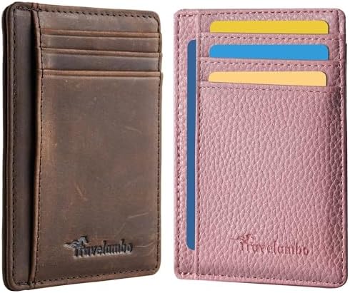 Silm Wallet Womens & Wallet for men Card Holder - Black