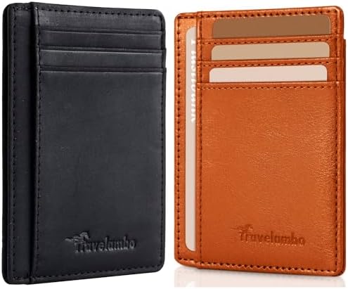 Silm Wallet Womens & Wallet for men Card Holder - Black