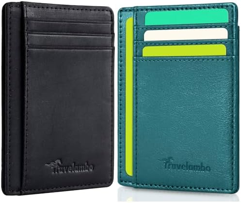 Silm Wallet Womens & Wallet for men Card Holder - Black