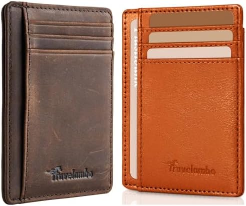 Silm Wallet Womens & Wallet for men Card Holder - Brown