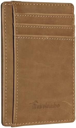 Slim Wallet Front Pocket Minimalist Leather - CH Khaki
