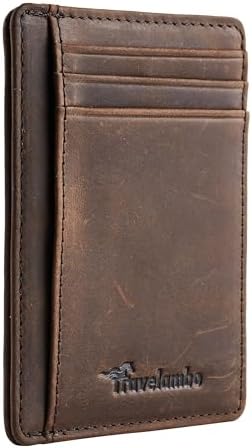 Slim Wallet Front Pocket Minimalist Leather - CH Coffee