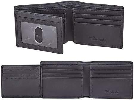 Wallet for Men, Trifold Mens RFID Blocking - Black
