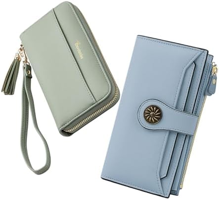 Wallets Women RFID Large Capacity Luxury Waxed