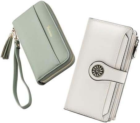 Wallets Women RFID Large Capacity Luxury Waxed