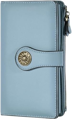 Women's Wallet RFID Blocking Trifold Clutch Large Capacity